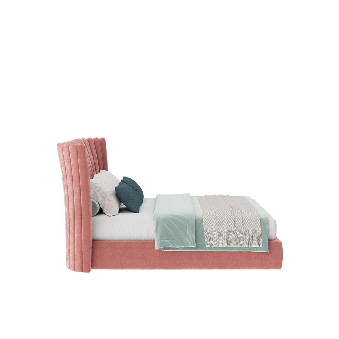 Pink Valerie Bed with green accessories