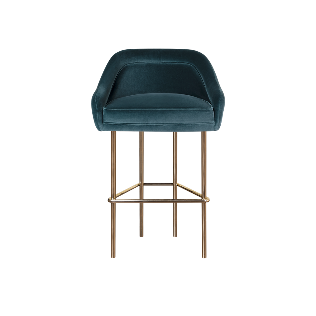 Katharina Bar Chair by the Glamorous Ottiu Beyond Upholstery