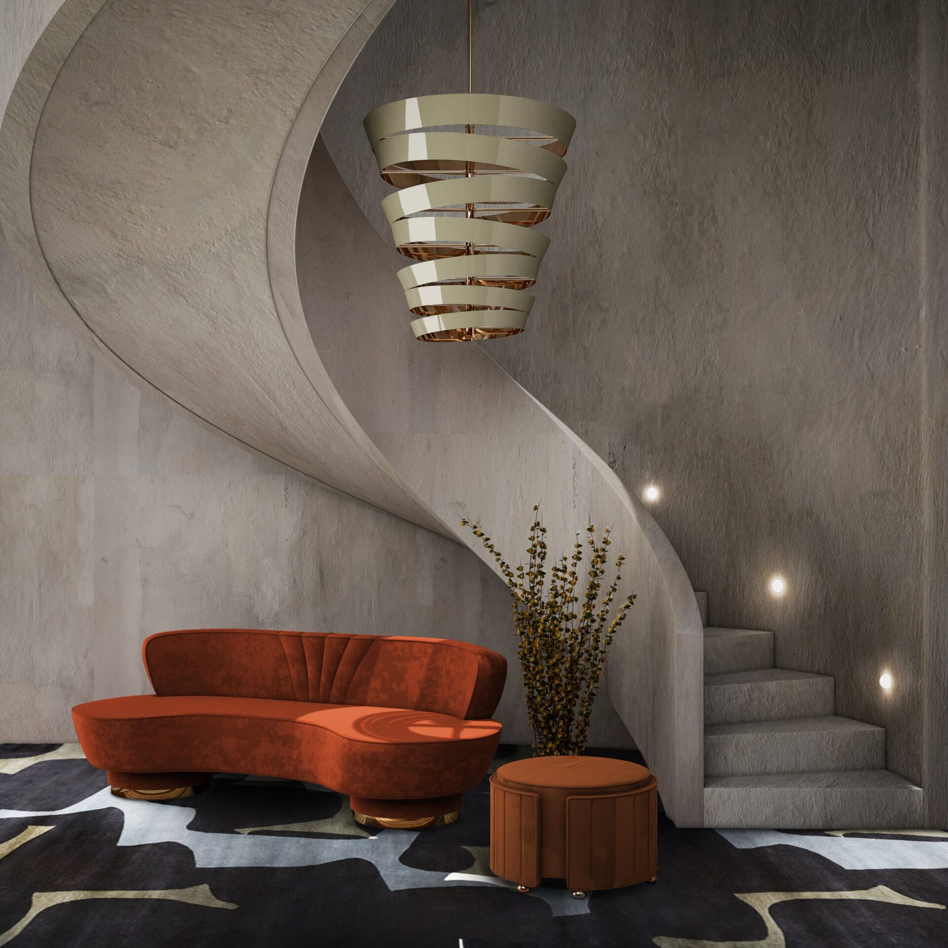Interior Design Trends 2020 : Hedy Sofa & Donna Ottoman designed by Ottiu