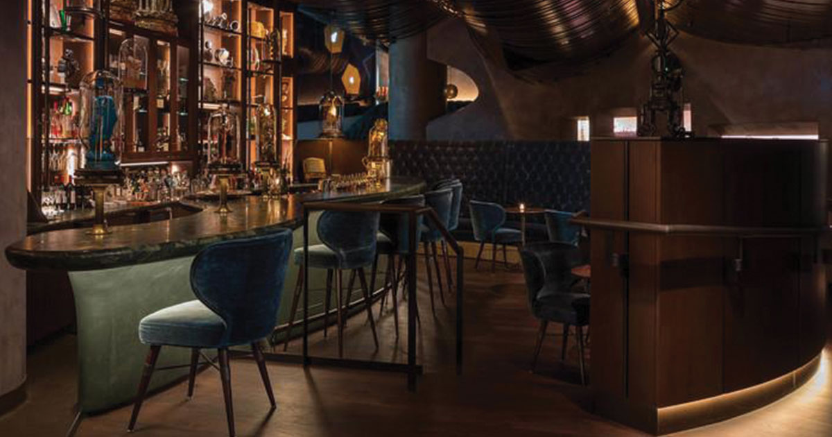 Deep Dive bar by the Glamorous Ottiu Beyond Upholstery