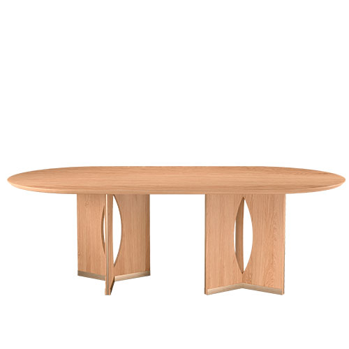 Taylor dining table structured in oak wood.