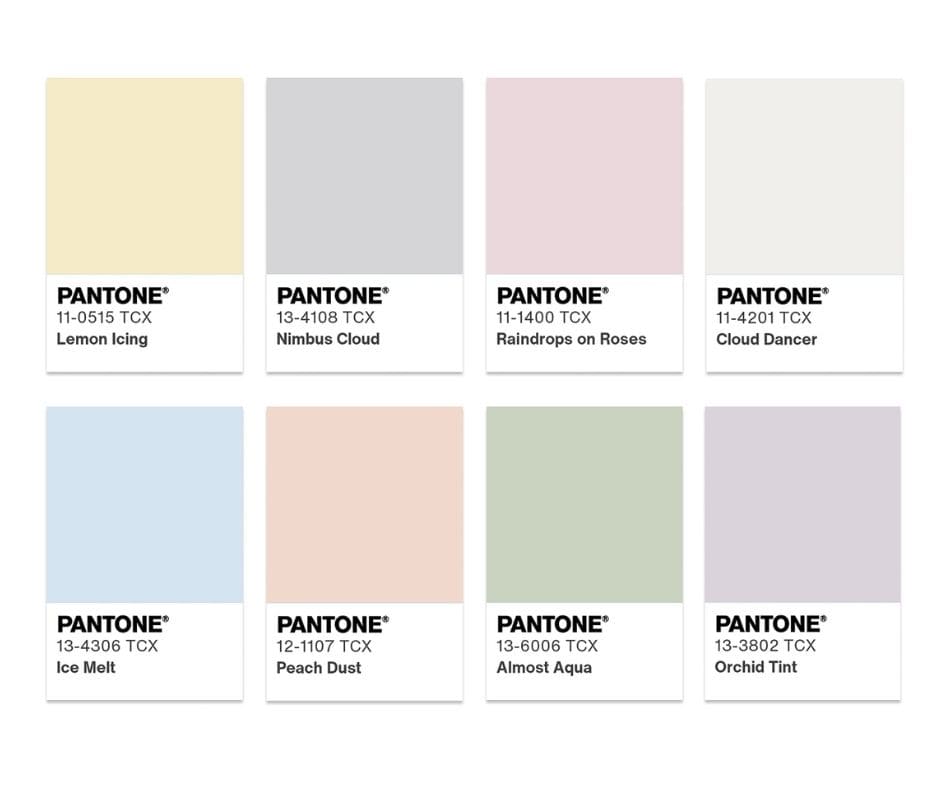 Pantone Color Of The Year 2026: Cloud Dancer Powdered Pastels